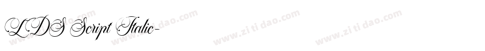 LDS Script Italic字体转换